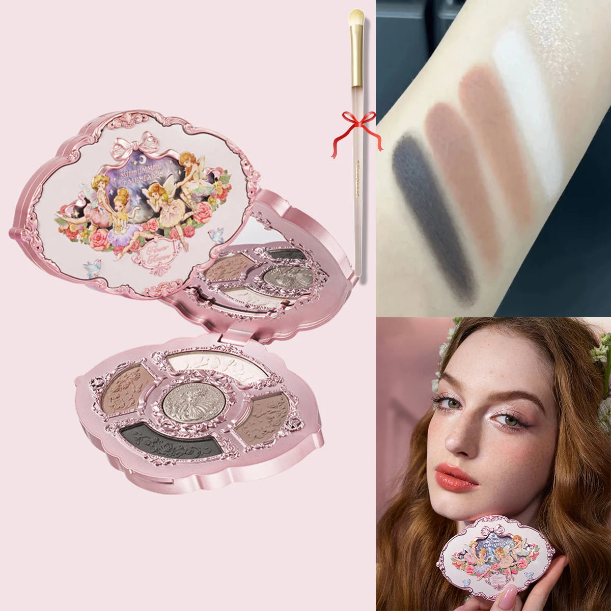 Flower Knows Swan Ballet 6-Color Eyeshadow Palette