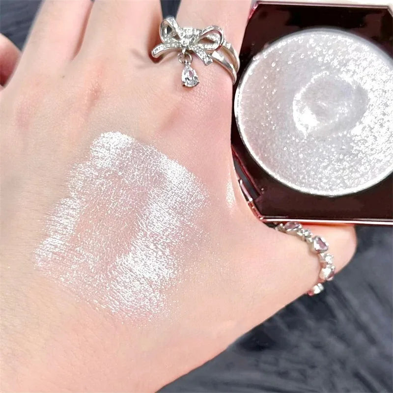 Diamond Highlighter Facial Bronzer Palette Platinum Shimmer Face Contour Powder Flash Body Base Illuminator - Water Light Makeup