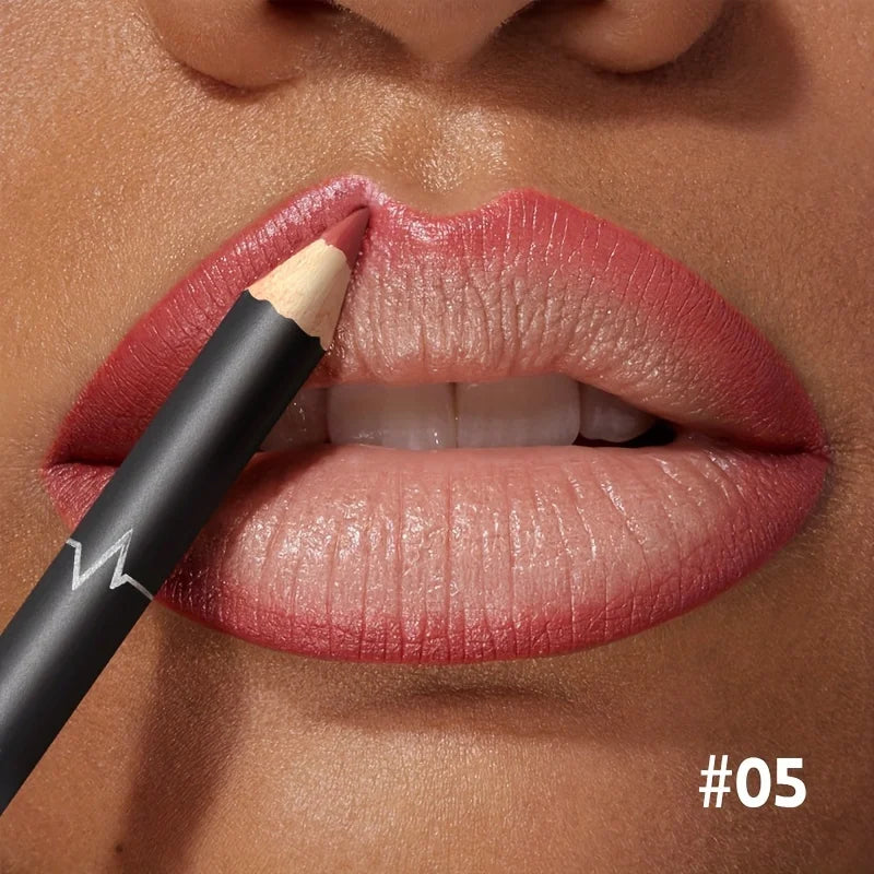 Waterproof Long Lasting Matte Lipliner Pencil Red Contour Tint Lipstick Non Stick Cup Moisturising Lip Makeup 12 Colors