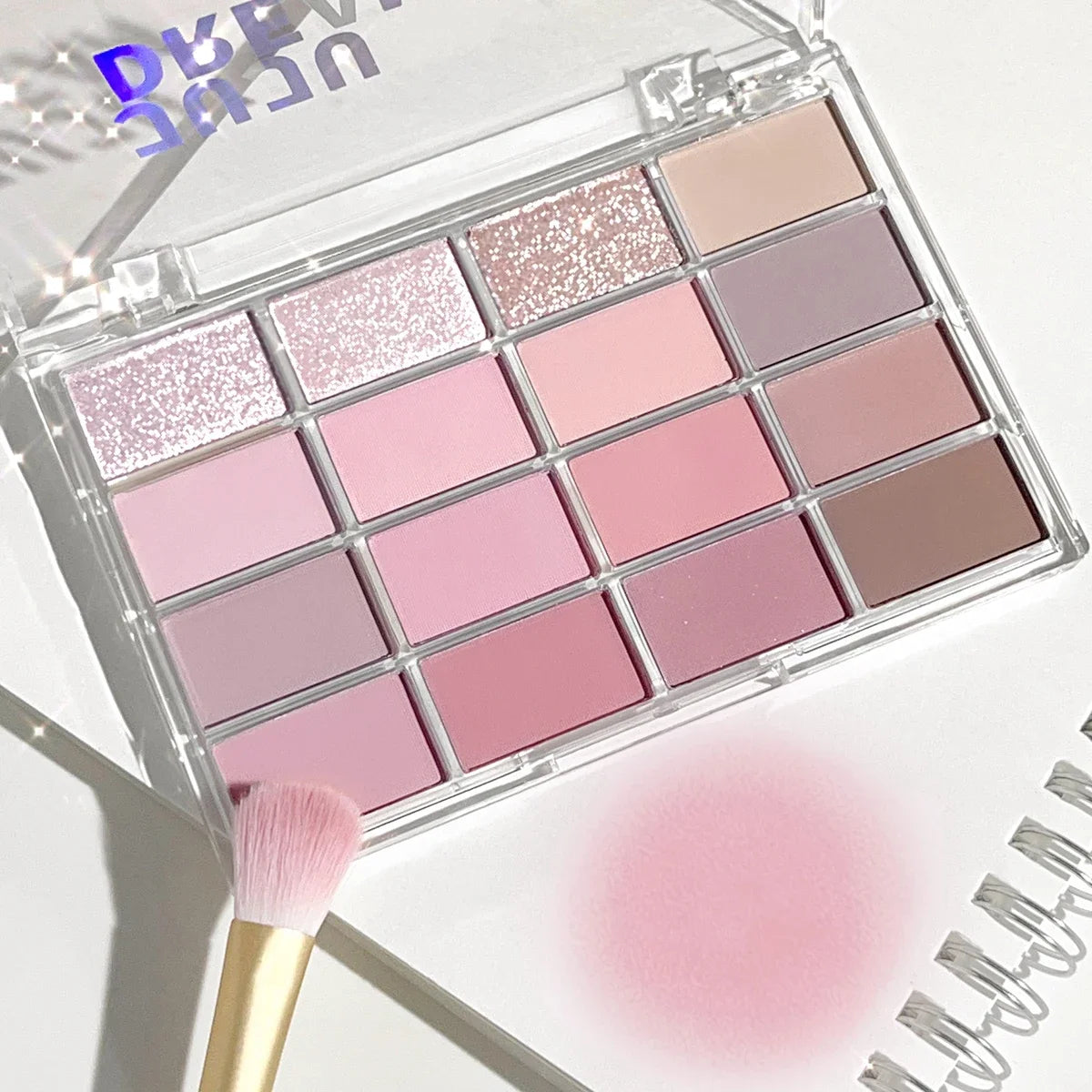 Korean 16 color eyeshadow plate, pearlescent matte lying silkworm, brighten low saturation earth color daily makeup