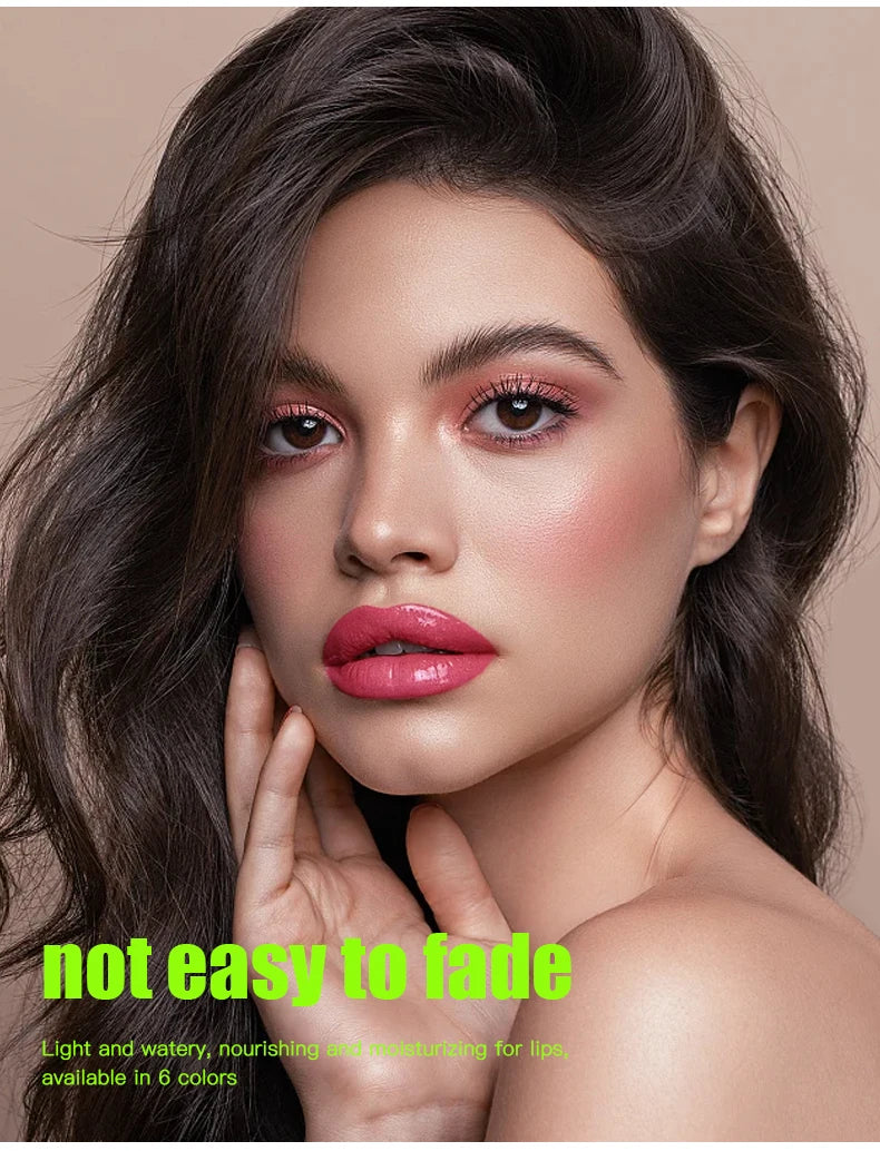 6-Tone Moisturizing Luminous Lip Gloss Oil - 3g Transparent Liquid