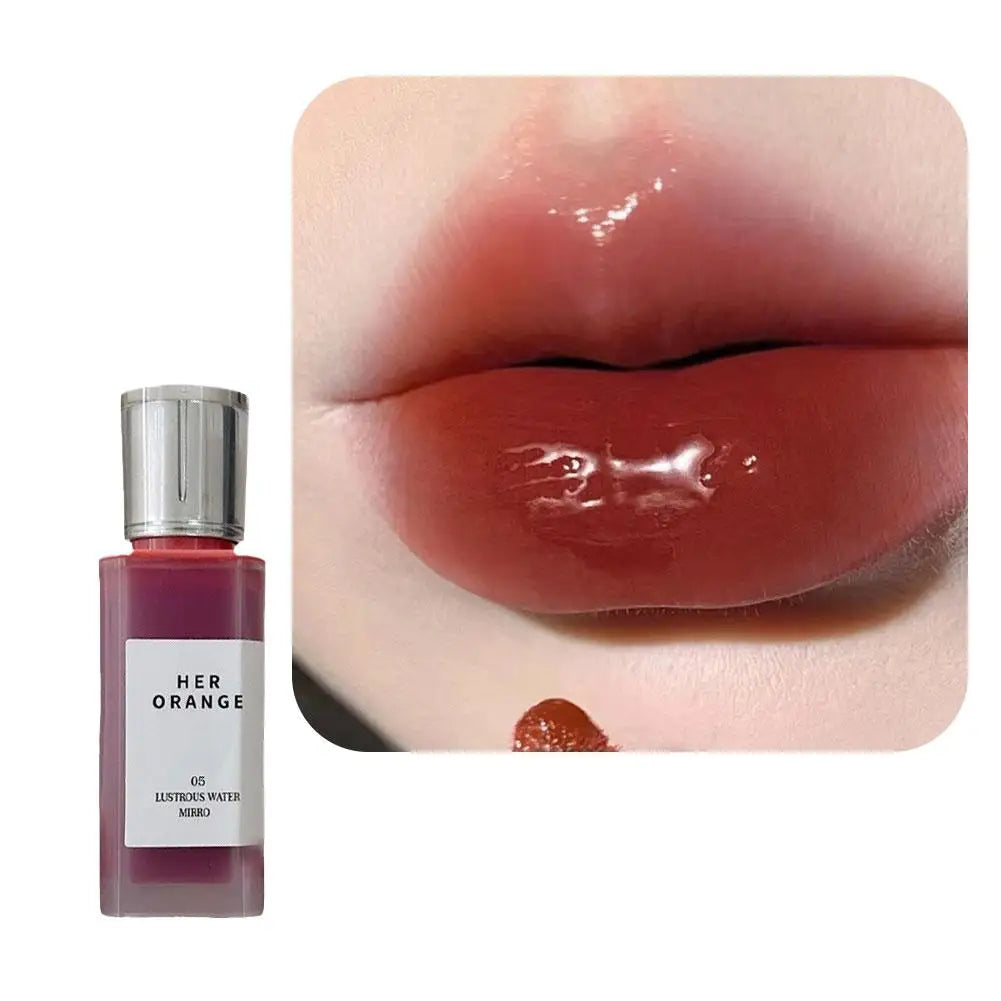 Clear Mirror Lip Gloss Water Light Lip Tint Hydrating Lipstick Glossy Shine Non Sticky Long Lasting Beauty Makeup Nude Color