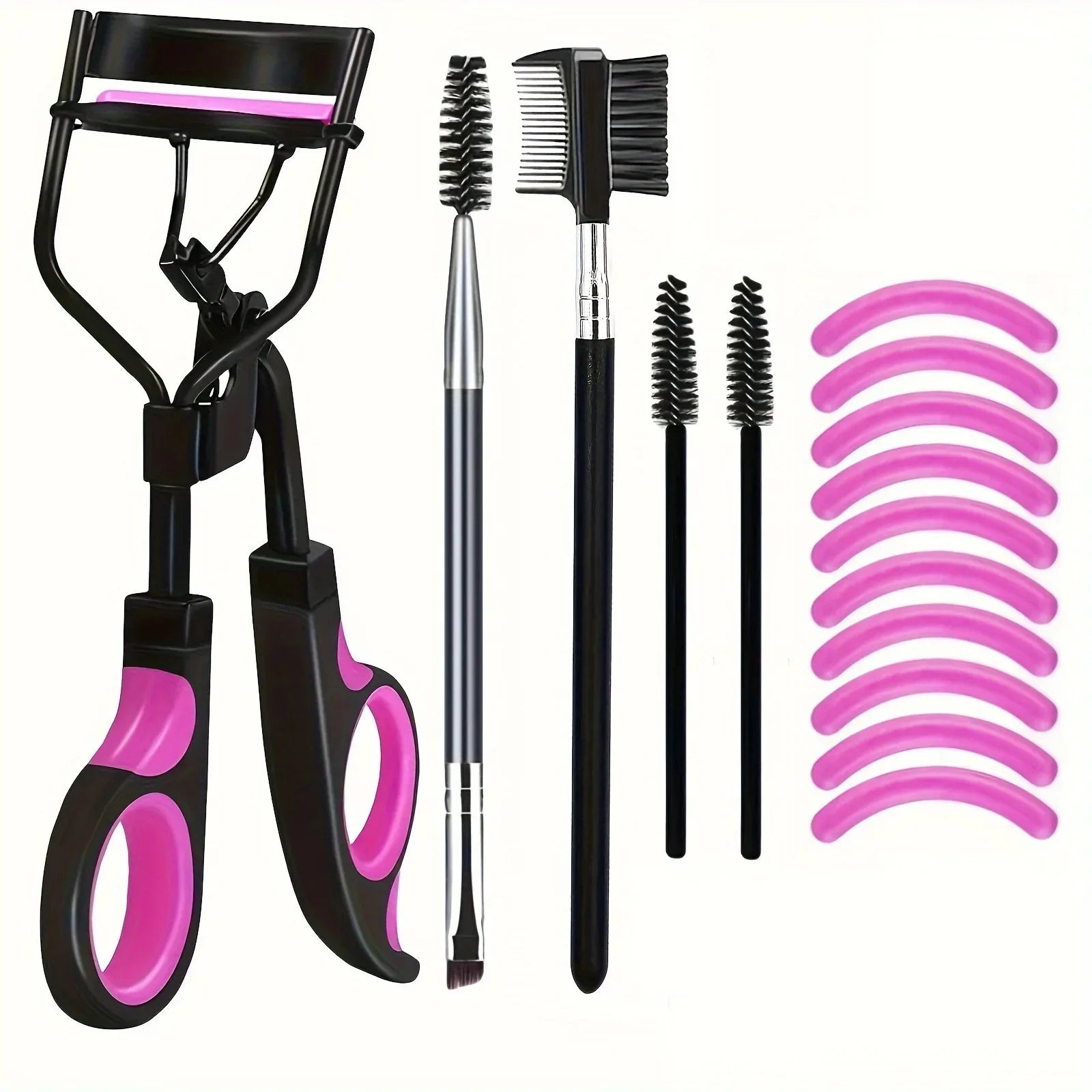 7/16PCS Eyelash Curler Set With 10pcs Replacement Pads For Women Professional Eyelashes Curling Tweezers Clips Lasting Eye Tool