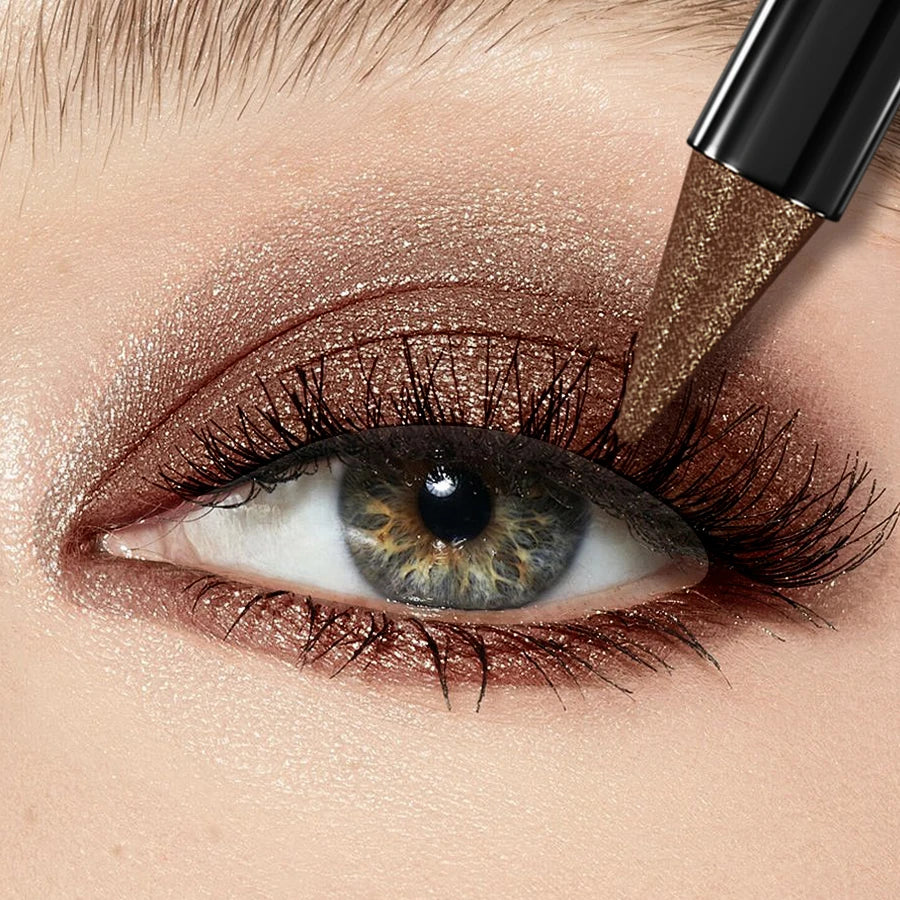 25 color 1PC Pearl  eyeshadow stick waterproof long lasting glitter&matte color eye shadow makeup face highlight cosmetics gifts