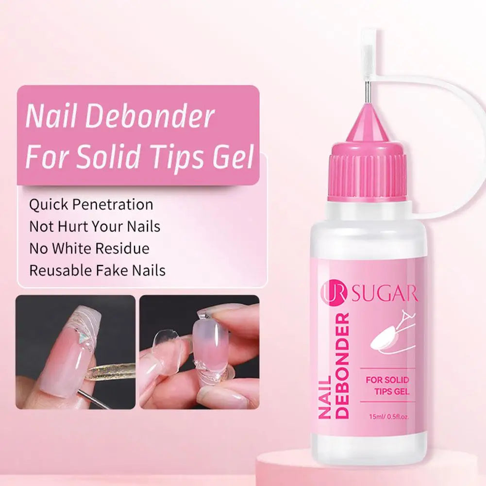 15ML Nail Glue Remover for Press on Acetone Free Nail Polish Remover Multi-Functional Remover for Nails Tips Gentle Glue Remover