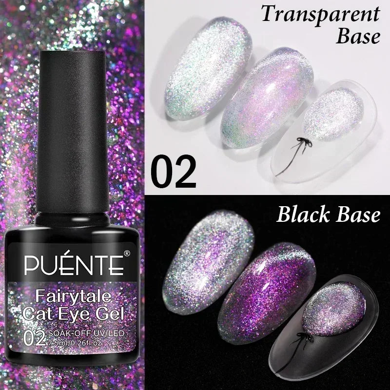 PUENTE 5ml Metallic Painting Liner Gel Polish Bright Mirror Effect Semi-Permanent UV Nail Varnish For Stunning French Nail Art