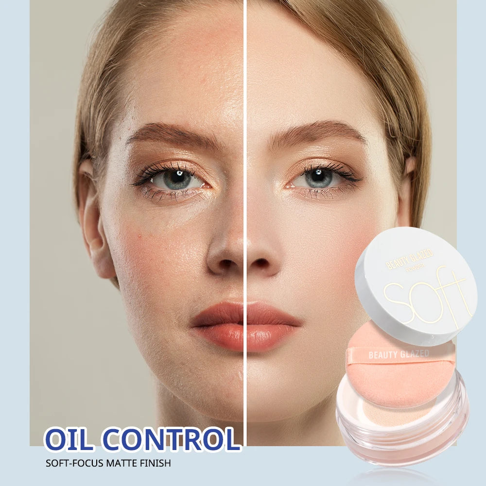 Beauty Glazed 4 ColorsMatte Loose Powder Natural Waterproof Long-Lasting Concealer Banana Powder for Makeup