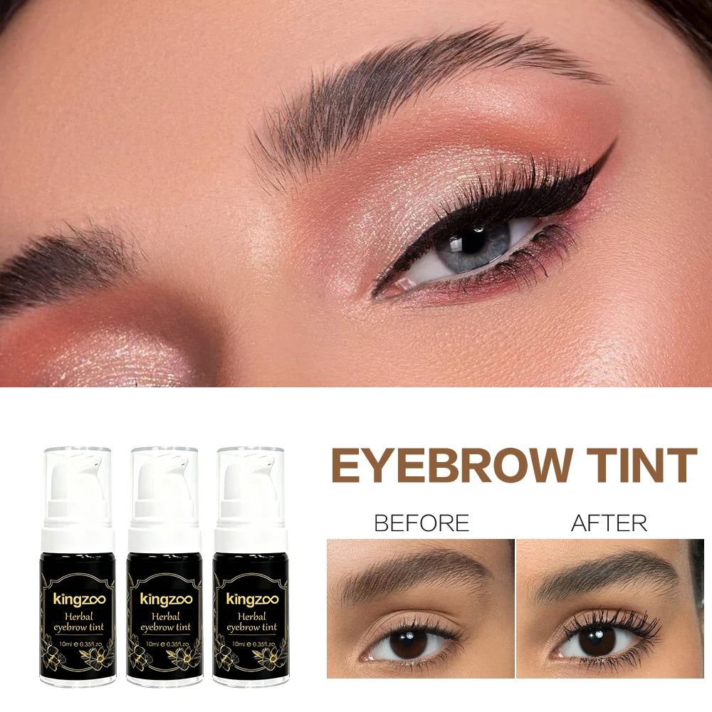 Waterproof Henna Brow Tint Kit Professional Salon Formula Long-Lasting Natural Eyebrow Dye Black&Brown Easy to Use at Home