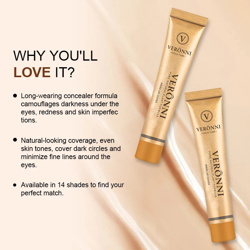 Long-lasting waterproof and sweatproof concealer with natural nude Maquiagem Liquid Concealer Beauty Face  Cosmetics Makeup Base