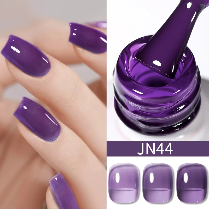 BORN PRETTY 10ml Blood Red Jelly Gel Nail Polish Halloween Nails Art Gel Polish Sheer Translucent Nail Gel for Winter Manicure