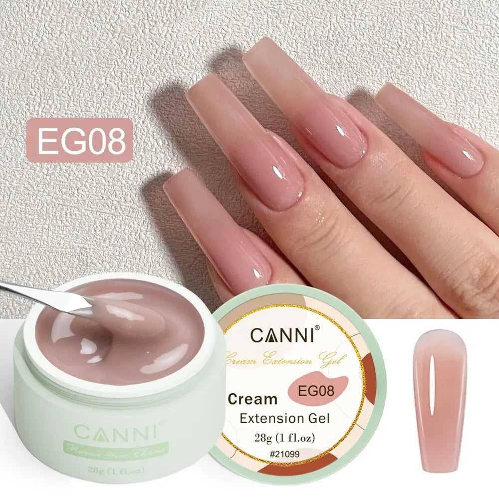 CANNI TPO FREE 28g Creamy Extension Gel 12 Colors French Jelly Nude UV LED Soak Off Jelly Nail Sculpture Extension Gel Lacquer