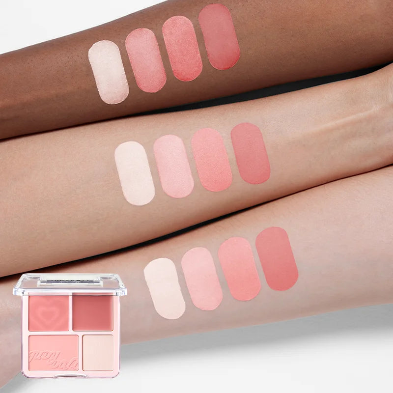 Judydoll 2-in-1 Blush & Highlighter Palette - Blush Cream, Radiant Matte Highlighter, Versatile Palette, Gift for Friend, Date