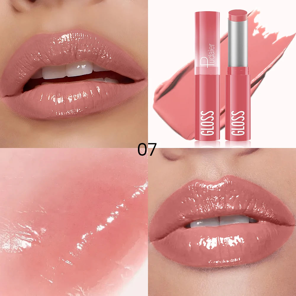 Hydrating Berry Shine Lipstick Set, Long-Lasting Plump Lip Cream, Non-Sticky & Creamy Finish, 6 Colors