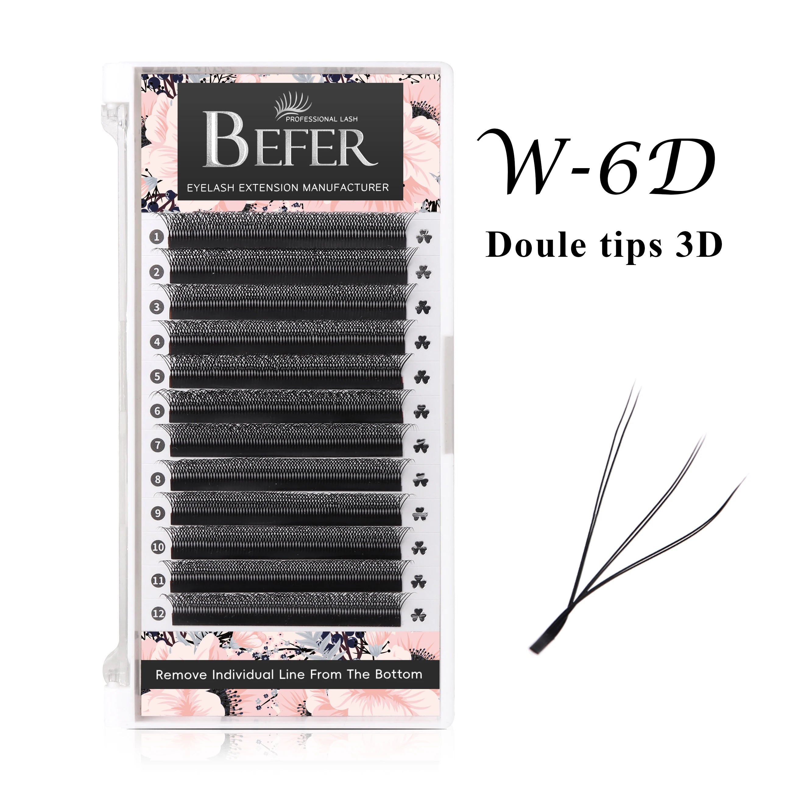 Befer W Shaped Eyelashes Extension Volume Cilios 5D 3D 4D 6D Eyelashes W High Quality Wholesale Suppliers for Lash Extentions