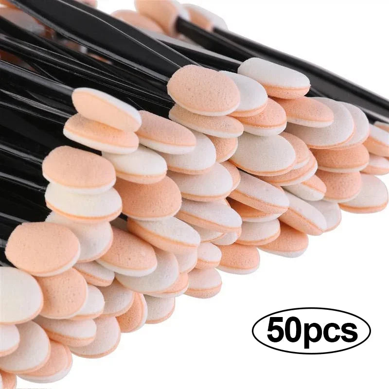 Wholesale 50/30Pcs Disposable Eyeshadow Brush Portable Double End Sponge Eye Shadow Applicators Beauty Makeup Tools