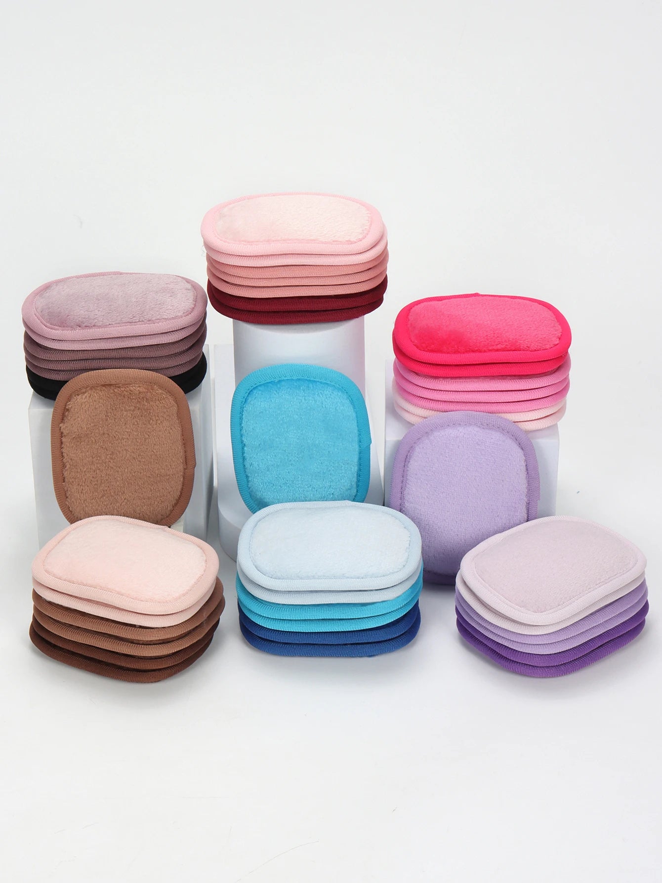 810 Makeup Remover Wipes Gradient 7Pcs, Machine Washable, Reusable Makeup Remover Tools for All Skin Types