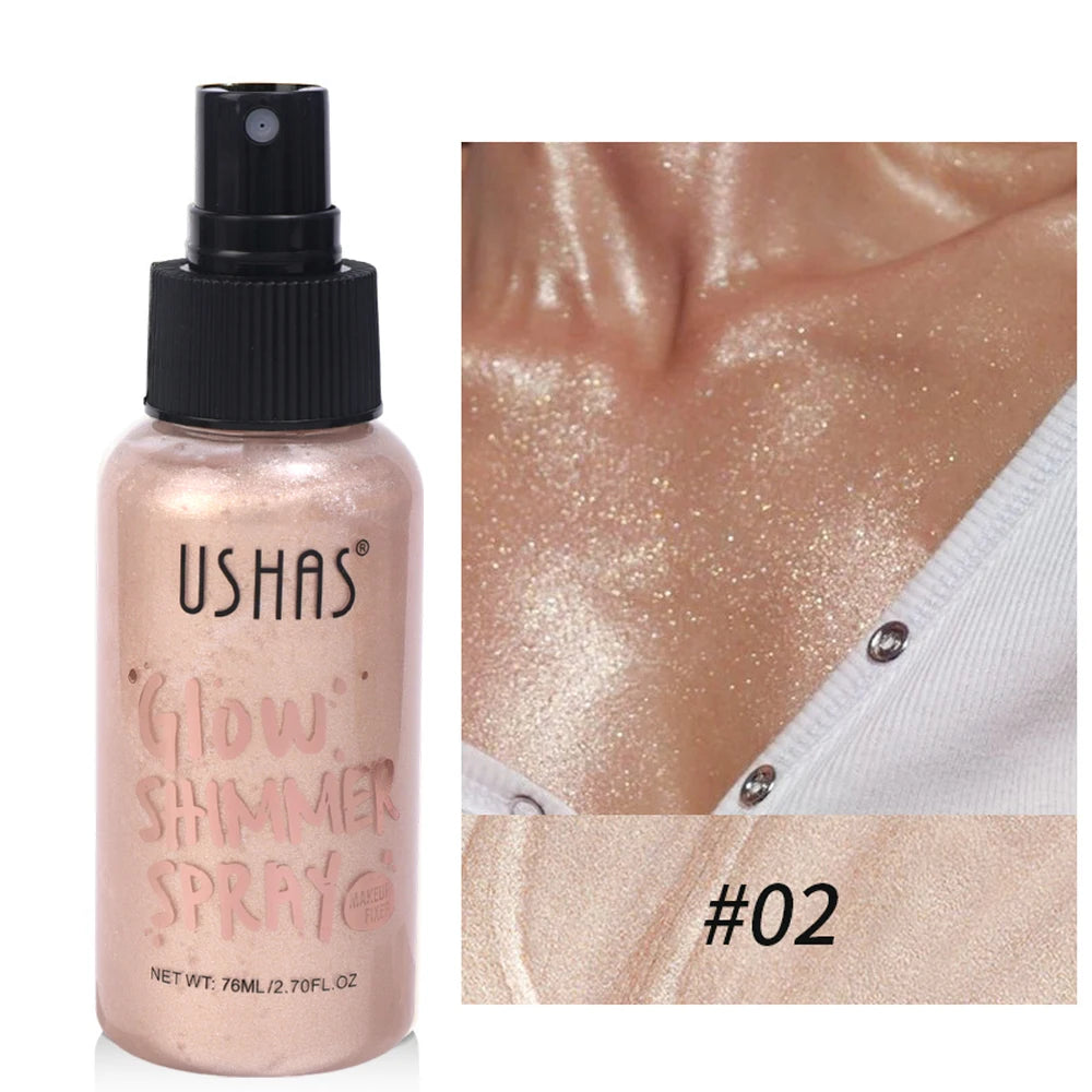 Liquid Bronzer Highlighter Setting Spray Illuminating Shimmer Lasting Contouring Brighten Face Glow Highlighter Makeup Cosmetics