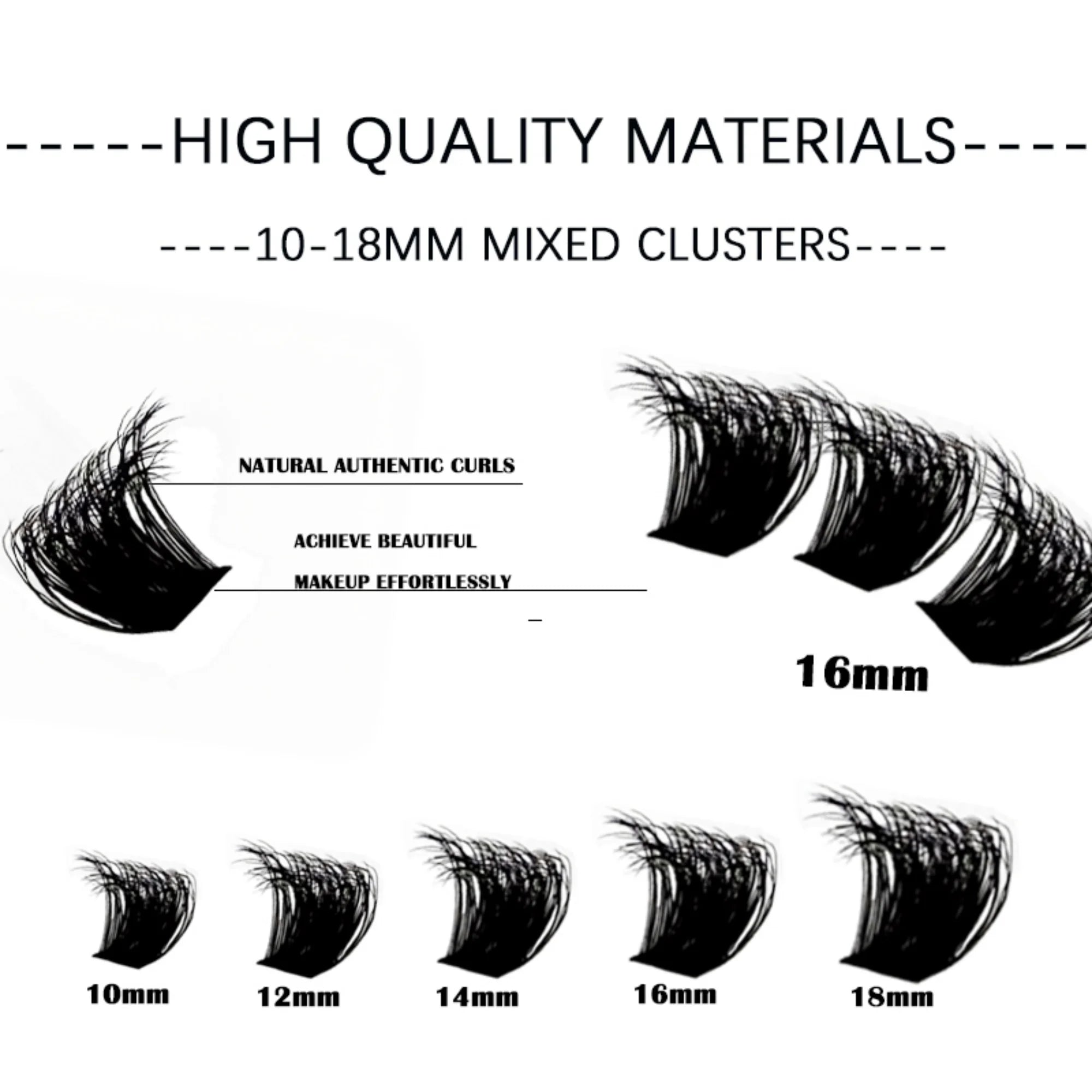 New 14/30 Rows DIY 5D Fluffy Lash Clusters 30D-150D Thick Eyelash Clusters Individual Lashes 10-18mm Cluster Eyelash Extension