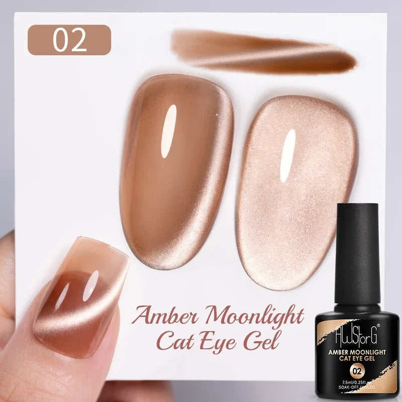 AWStorG 7.5ml Crimson Velvet Cat Eye Magnetic Gel Nail Polish Shiny Ruby Red Cat Eye Gel Soak Off UV Semi-Permanent Nail Art