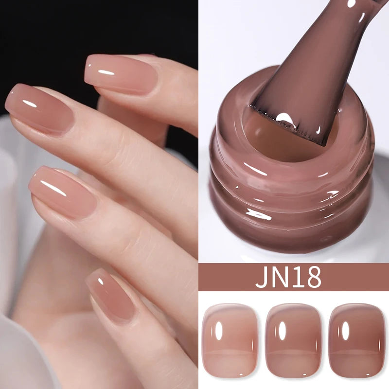 BORN PRETTY 10ml Blood Red Jelly Gel Nail Polish Halloween Nails Art Gel Polish Sheer Translucent Nail Gel for Winter Manicure