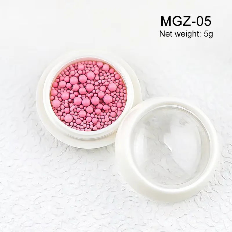 White Acrylic Flower Nail Art Decorations Mixed Size Rhinestones Red Blue Gem Manicure Tools Accessories DIY Nails Design 5g
