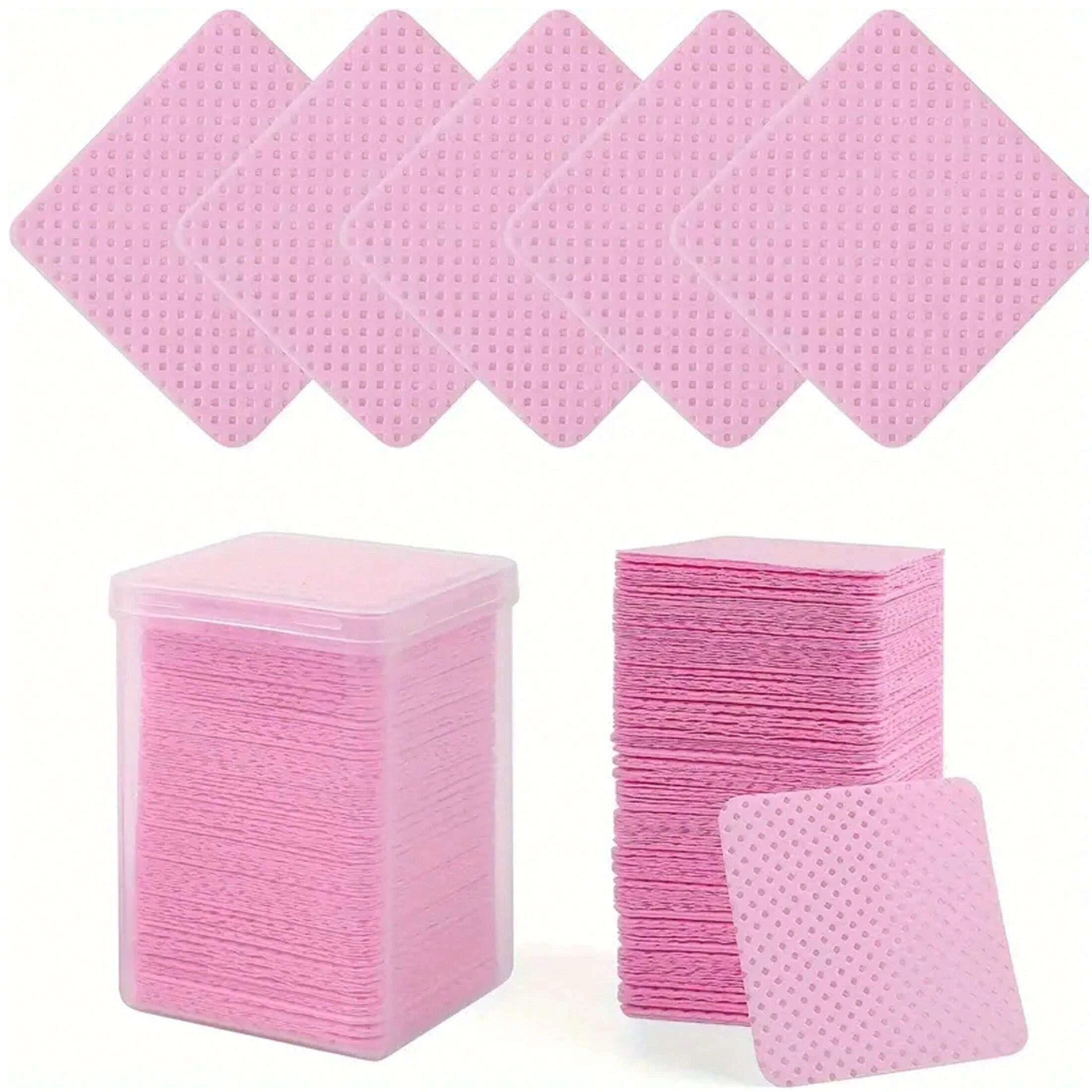 LULAA Glue Wipes Lint Free Nail Wipes Non-Woven Fabric Lash Glue Wipes Nail Polish Remover Wipes Use for Nail Polish Remover