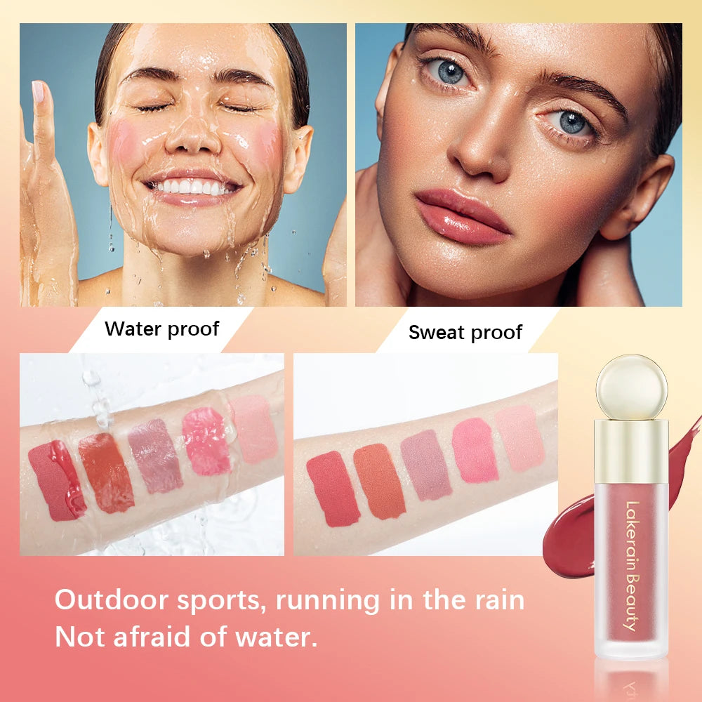 7.5ml Matte Liquid Blush Velvet Blusher Orange Peach Face Pigment Lasting Beauty Natural Cheek Tint Cream Waterproof  Blush