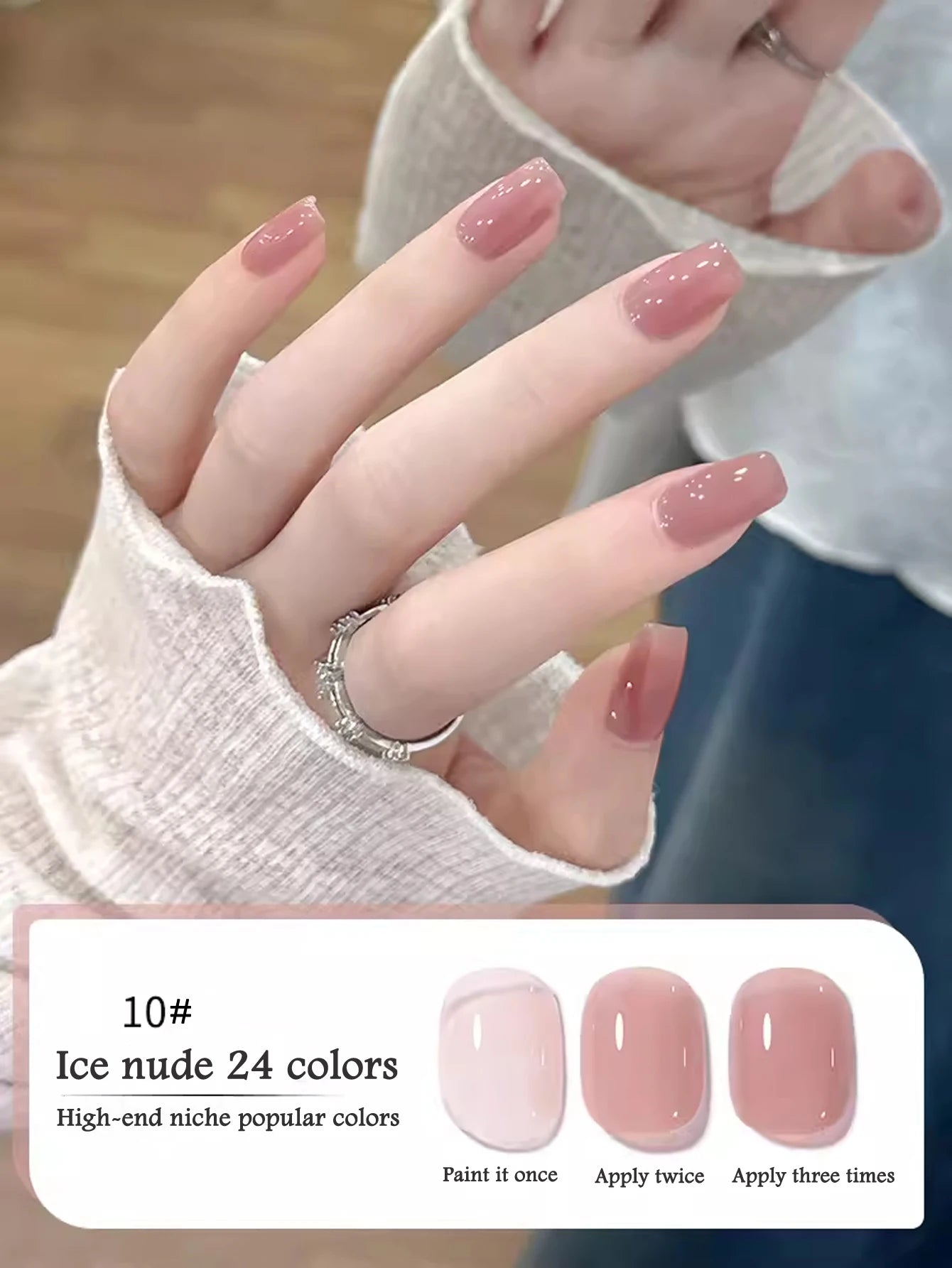 10ML 1-24PCS Milk White Jelly Gel Nail Polish Nail Art 2026 New Popular Nail Supplies UV LED Light Nails Black Red Nails
