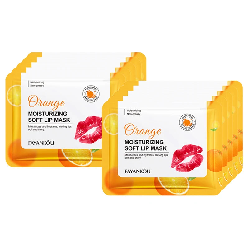 5/10/20pcs Fruit Crystal Collagen Lip Mask Hydrating Lips Moisturizer Plump Cherry Strawberry Lip Patches Lips Plumper Skin Care