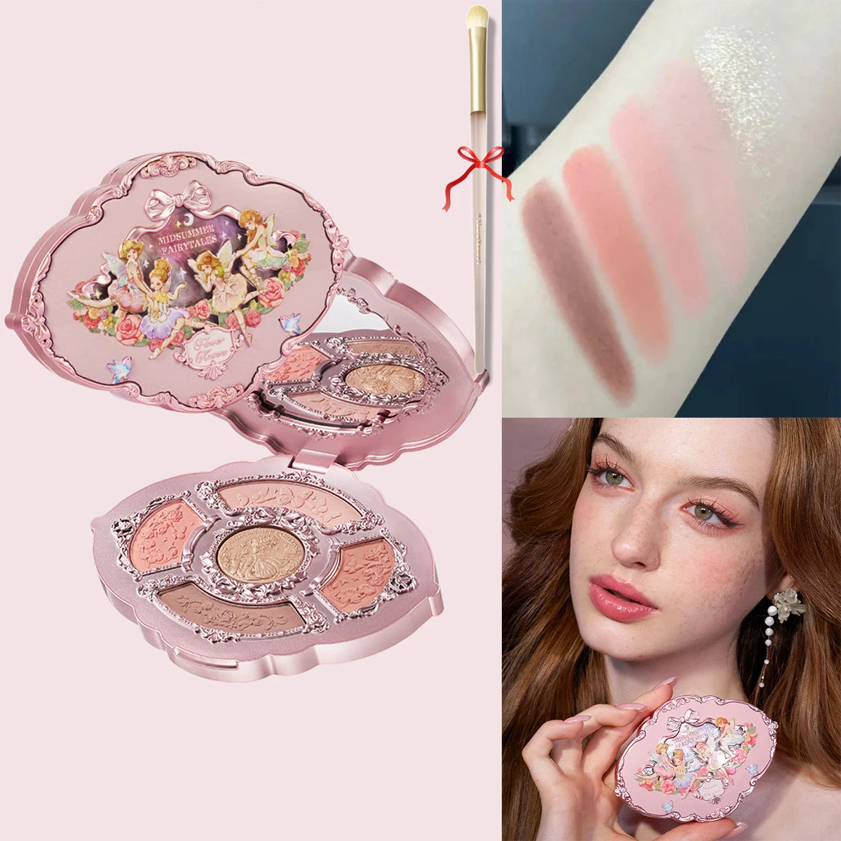 Flower Knows Swan Ballet 6-Color Eyeshadow Palette