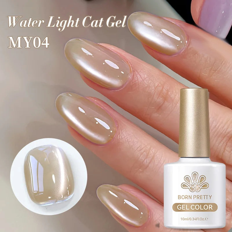 BORN PRETTY 10ml Wishing Apple Red Glass Bead Cat Magnetic Gel ultra Shine Soak Off UV Gel Nail Art Varnish Nail Supplies