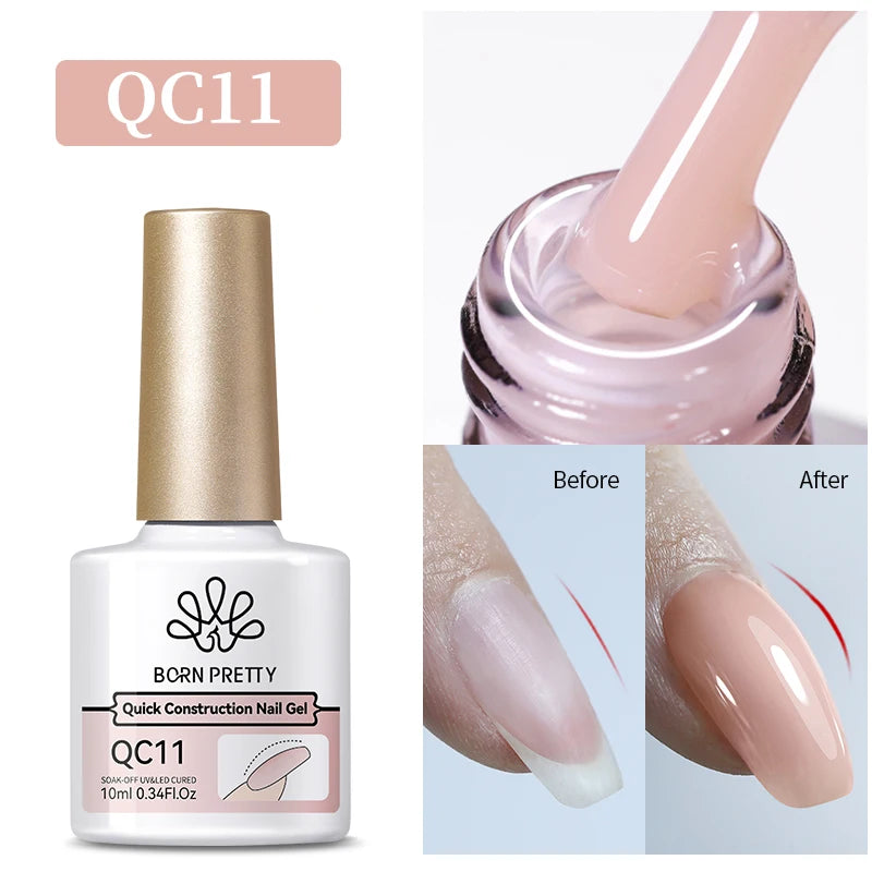 BORN PRETTY 10ml Translucent Color Gel Polish Jelly Nude Autumn Jelly Amber Semi Permanent UV Gel Nail Art Soak Off Gel Varnish