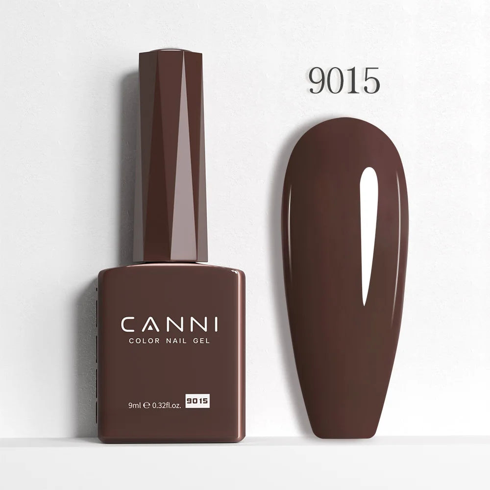CANNI Hema Free Nail Gel Polish Fall Color Collection Semi Permanent Diamong Long Wear Top Coat Red Gorgeous JellyNude Color 9ml