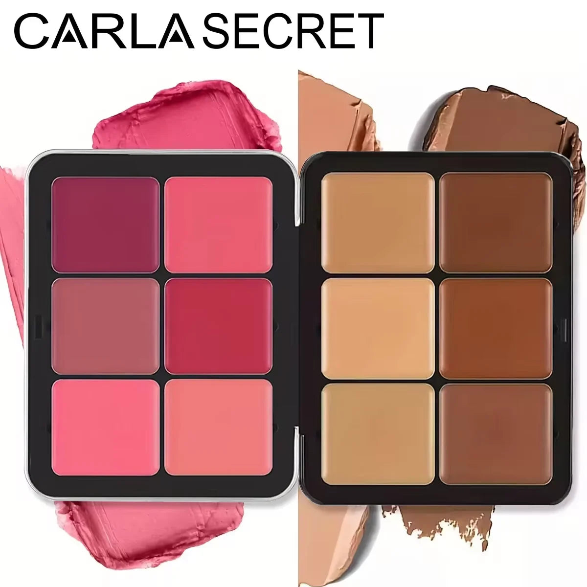 12-Color Concealer Blush & Contour Palette - Matte Cream All-in-One