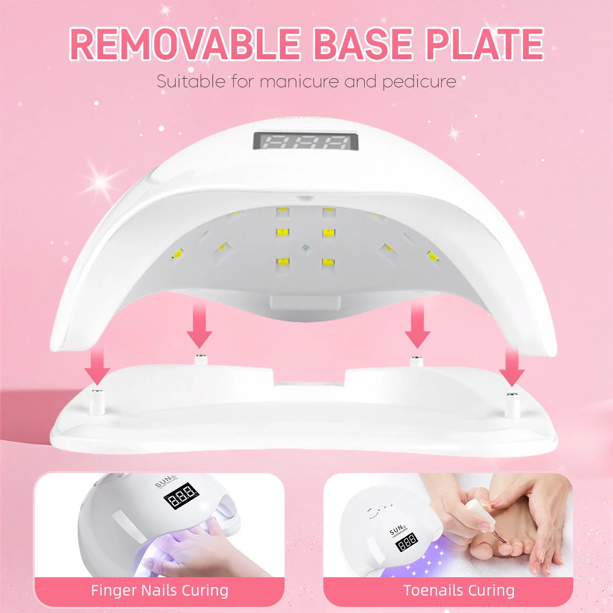 SUN5 UV LED Nail Lamp 48W Nail Dryer For Curing Gel Nail Polish With 4 Timer Automatic Sensor LCD Display Professional Nail Lamp