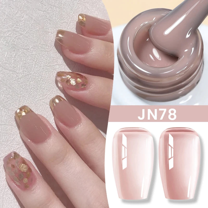 BORN PRETTY 10ml Translucent Color Gel Polish Jelly Nude Autumn Jelly Amber Semi Permanent UV Gel Nail Art Soak Off Gel Varnish