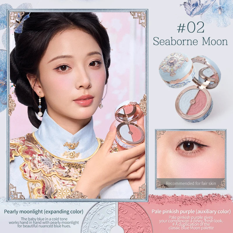 Flower Knows Butterfly Cloud Collar Collection Rouge Box Highlighting & Blush Duo Powder Brightening Auxiliary colors 6g