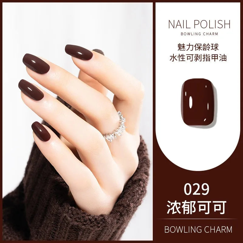 40 Colors New Nail Polish for Summer Water-based Quick Drying Tearable Nail Art Semipermanent Monochrome No Baking Lamp Varnish