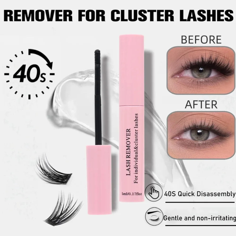Non-Irritating Eyelash Glue Remover Gentle Eye Makeup Dissolver for Fake Eyelashes Mascara Quick Removal Gel Hypoallergenic
