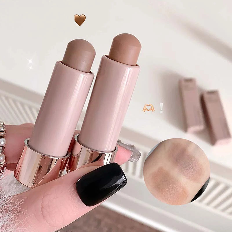 Nose Shadow Contour Stick Natural Matte Gray Coffee Nose Shadow 3D Contouring Bronzer Long Lasting Silky Shading Powder Makeup