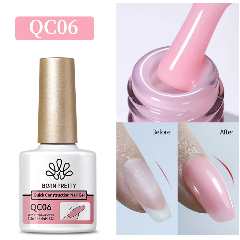BORN PRETTY 10ml Translucent Color Gel Polish Jelly Nude Autumn Jelly Amber Semi Permanent UV Gel Nail Art Soak Off Gel Varnish
