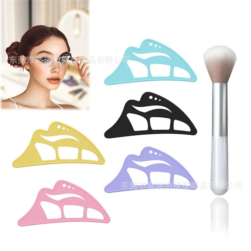 2pcs Silicone Eye Makeup Stencil Set Eyeshadow Auxiliary Tools for Novices Eyebrow & Under-Eye Liner Template Makeup Accessories