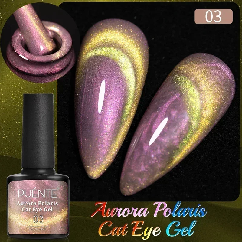 PUENTE 5ml Metallic Painting Liner Gel Polish Bright Mirror Effect Semi-Permanent UV Nail Varnish For Stunning French Nail Art