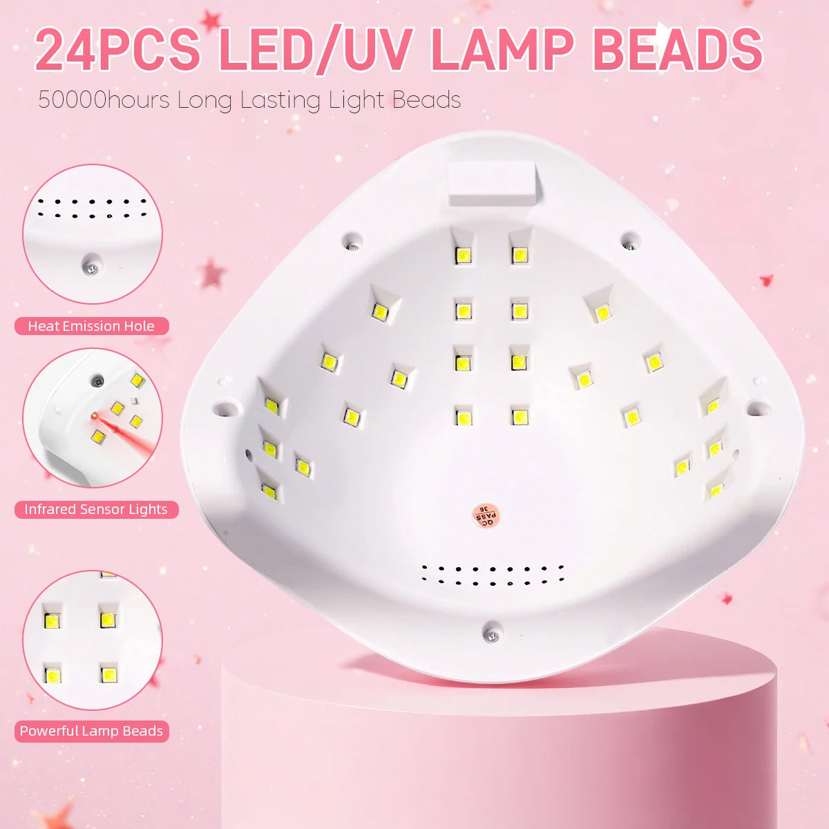 SUN5 UV LED Nail Lamp 48W Nail Dryer For Curing Gel Nail Polish With 4 Timer Automatic Sensor LCD Display Professional Nail Lamp