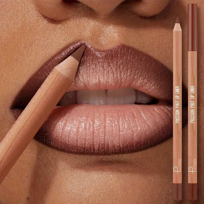 Waterproof Matte Lip Liner, Long Lasting High Pigment Lip Pencil, Smooth Precise Lip Contour for Women