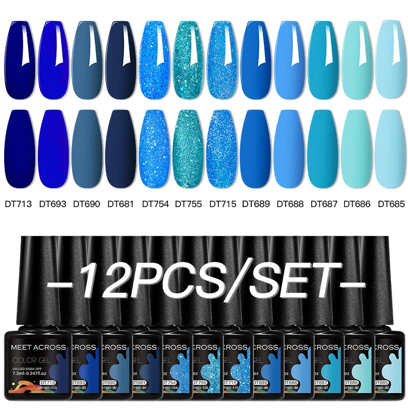 12pc All-season Nail Gel Polish Set Multicolor TPO HEMA Free Long-Lasting UV LED Nail Supplies for Women Daily & Party Wearing