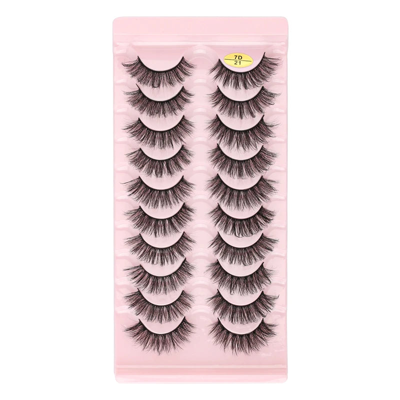 SHIDISHANGPIN 3/5/16 Pairs Natural Long False Eyelashes Dramatic Fluffy 3D Mink Lashes Wispy Wholesale Eye Lashes Thick Cils
