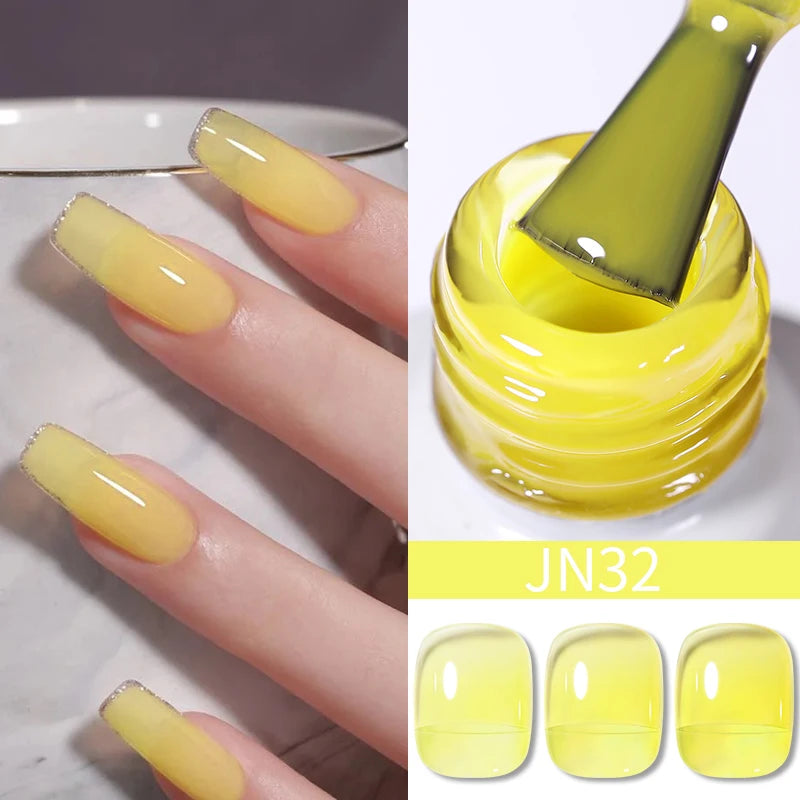 BORN PRETTY 10ml Blood Red Jelly Gel Nail Polish Halloween Nails Art Gel Polish Sheer Translucent Nail Gel for Winter Manicure
