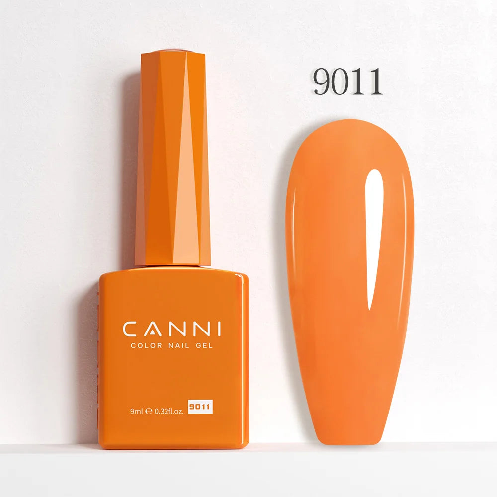 CANNI Hema Free Nail Gel Polish Fall Color Collection Semi Permanent Diamong Long Wear Top Coat Red Gorgeous JellyNude Color 9ml