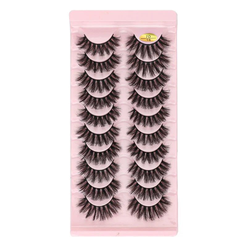 SHIDISHANGPIN 3/5/16 Pairs Natural Long False Eyelashes Dramatic Fluffy 3D Mink Lashes Wispy Wholesale Eye Lashes Thick Cils